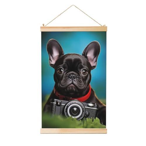 Appareil photo vintage poster en bois pour sublimer votre déco de salon