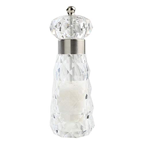 T&G Woodware Acrylic Diamond Salt Mill - Single - Salt Pots, Salt Grinder