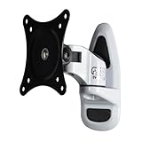 Professionelle Aluminium Wandhalterung für Standardmonitore mit DREI Rädern, 75 x 75 x 100 x 100 mm, Bildschirmgröße 17 bis 27 Zoll, Schreibtisch Beobachtungswandhalter