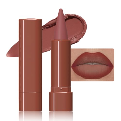 Sculpting Matte Lip Liner pencil,Gradient Matte Lipstick Crayon,Smooth Creamy Texture lip Pencil, Waterproof Smudge Proof Lipstick Pencil,Highly Pigmented Lip Makeup,Vegan Beauty.02#