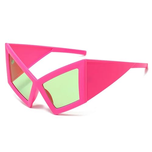Lunettes de soleil œil de chat UV400 grand format protection yeux maximale rouge