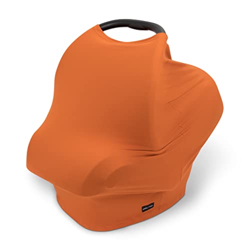 Image of Breathable Nursing Cover Up and Car Seat Cover for Babies Simka Rose - Breastfeeding Cover for Baby Boy & Girl - Adjustable Stretchy Infant Carseat Canopy Carrier Cover for Summer - Must Have Registry