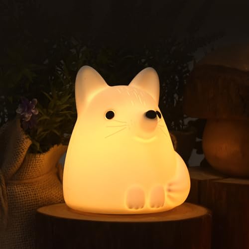 Lámpara de noche de silicona TriPro Fox para habitación infantil