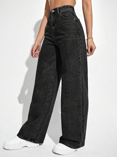 Image of TAGAS Women's High Waisted Wide Leg Jeans - Baggy Denim Pants, Loose Fit Casual Straight Leg Pant for Girls & Womens