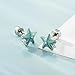 20g Cz Starfish Stud Cartilage Earrings for Women Men Titanium Steel Cute Blue Enamel Crystal Sea Star Flat Screw Back Tragus Helix Piercing Sleeper Tiny Small Studs Hypoallergenic Fashion Jewelry