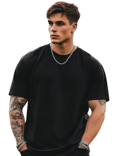 Image of Veirdo 100% Pure Cotton Oversized Loose Fit Half Sleeve Solid Core Round Neck Multicolor T-Shirt Combo for Men & Boys (Pack of 4)