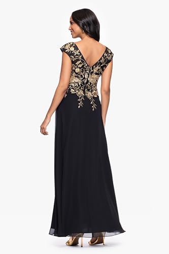 Image of Betsy & Adam Women's Cape Sleeve High Neck Bodycon Knee Length Dress with Cutout