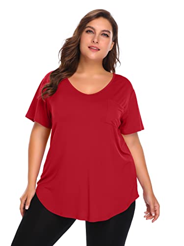 Image of BELAROI Women Plus Size Tops V-Neck Tunics Shirts