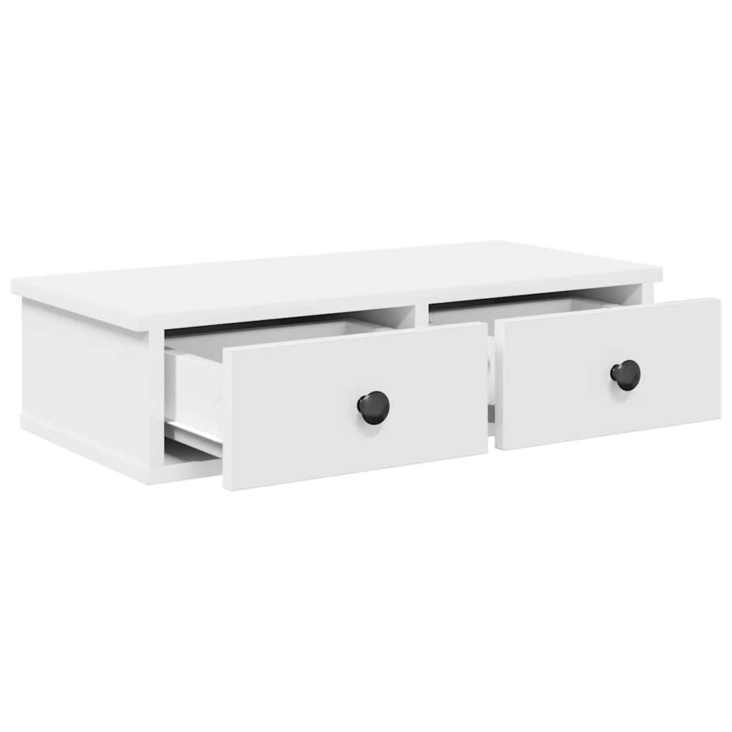 Estantería de pared con cajones de madera, mesita de noche flotante con espacio de almacenamiento para sala de estar y dormitorio, estante decorativo para decoración y fotografías