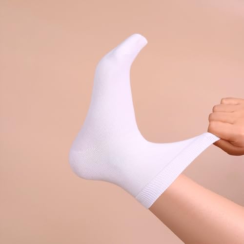 Image of Womens Viscose Bamboo Crew Socks Thin Casual Ultra Soft Colorful Above Ankle Socks Breathable Comfortable 3 /6 Pairs