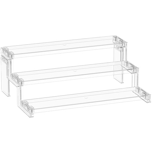 Lifewit 3 Tier Acryl Display Ständer 1 Stück Regal Organizer Plastik Regal Organizer für Figuren Cupcakes Buffets Desserts Nagellack Gewürz Kosmetik Kunsthandwerk Schminktisch Organizer 30 cm/12