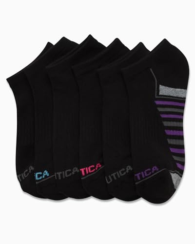 Nautica Womens No Show Socks - 6 Pack Breathable Cushioned Athletic Performance Low Cut Socks for Women (Sizes: 4-10)4