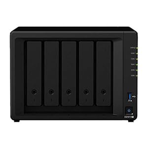 Synology DiskStation DS1019+ iSCSI NAS Server with Intel Celeron Up to 2.3GHz CPU, 8GB Memory, 20TB HDD Storage, DSM…