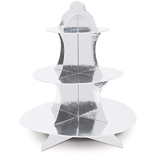 Beistle Metallic Silver Cupcake Stand | 13.5