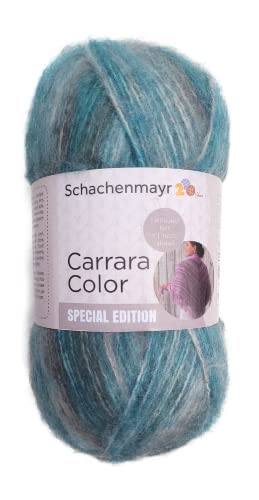 Schachenmayr Carrara Color Laine 150 g Couleur 83 Épaisseur des aiguilles 4,5 mm avec dégradé de couleur, fil moelleux pour foulards et écharpes