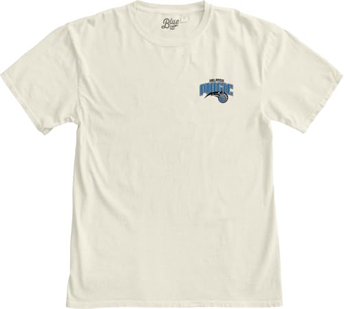Image of Blue 84 NBA Unisex-Adult NBA Officially Licensed T-Shirt Ringspun Front /Back Ivory
