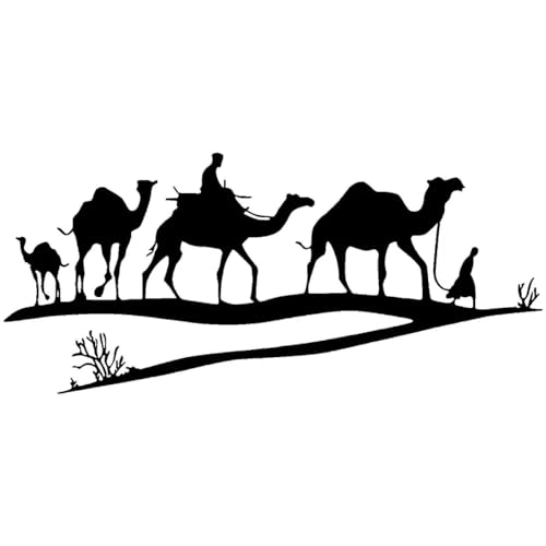 LHGBGBLN Kreative selbstklebende Wüste Tier Kamel Wandaufkleber Aufkleber Indoor Home Decor Art Wand Schlafzimmer Wohnzimmer
