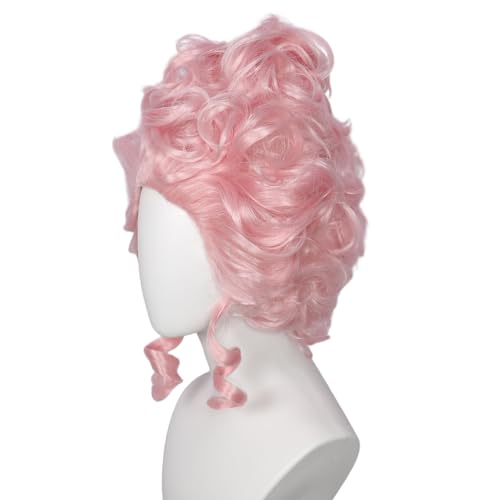 Image of Linfairy Retro Wig Big Bouffant Beehive Wigs for Women fits 50s 80s Costume (Retro Pink)
