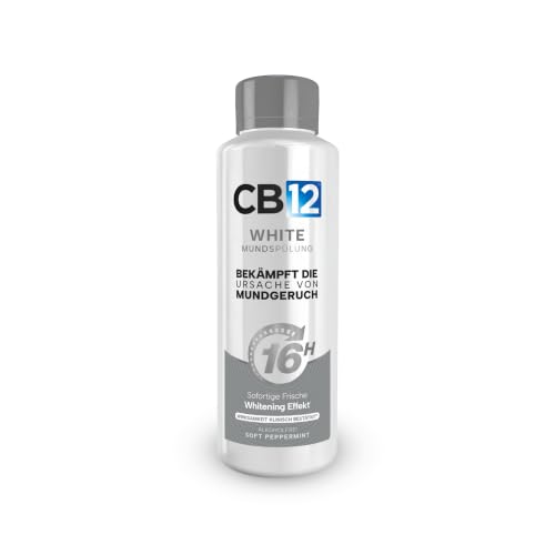 CB12 White – Angenehmer Atem für 12 Stunden und weißere Zähne – 500 ml, Minze, für Mundgeruch Behandlung