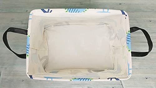 Image of MAIZMZ Rectangular Storage Basket Collapsible Organizer Bin Waterproof Toy Box for Organizing Home /Dorm /Kitchen /Pet /Office /Closet /Shelf /Gift Baskets