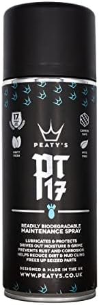 Peaty's PT17 General Bike Maintenance Spray 400ml - PTFE Free Bio Alternative, Carbon Safe, Lubricates & Protects, Prevents Rust, Drives out Moisture and Frees Seized Parts