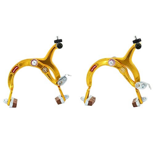 Dia Compe Mx1000 Side Pull Caliper Brake Set (F+R) For Old School Bmx, Gold, Dp2509-Fr #TOP2