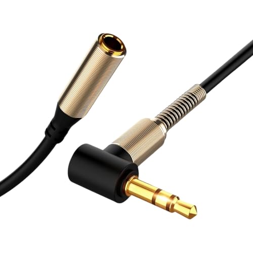 3.5mm AURX Audlo Male to Female Extension Cable 90 DeGrrie Right Angle AURXiliary Speaker Cable for PC Headphone