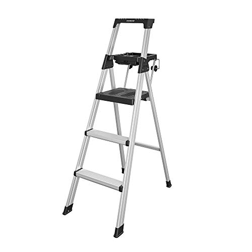 COSCO 20502ABL1E Signature Series Step Ladder, 5ft, Aluminum