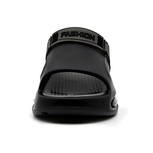 Jerzmy Cushioned Slides Mens Sandals, Ultra Comfy Men Slippers, Arch Support Man Sport Sandal with Back Strap Open Toe Shoes for Indoor Outdoor Beach Garden Travel3