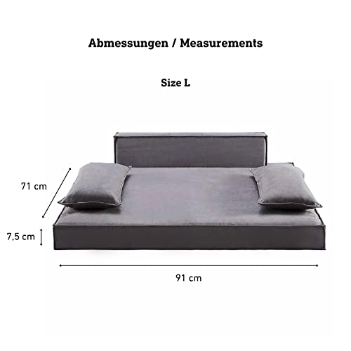 HomeConic Hundebett orthopädisch mittelgroße Hunde - Memory Schaum Hundesofa, Hundebett waschbar, Schlafplätze & Möbel für Hunde, Katzenbett flauschig, Orthopedic Dog Bed Pets