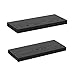 GREENDEW Floating Shelves Invisible Wall Mounted Set of 2, Retro Hanging Wall Decor Shelf 16 x 9 for Living Room, Bedroom, Bathroom, Kitchen (Black)