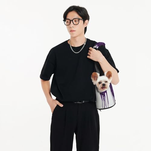 Sac de transport pour petits chiens et chats stressés violet
