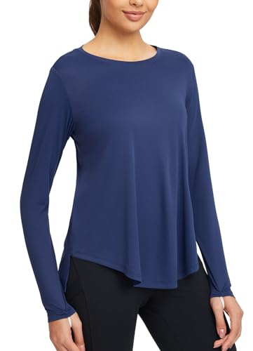 baleaf Women's UPF 50+ Sun Shirts Flowy Swing Tunic Tops Long Sleeve UV Protection Hiking Outdoor Workout S-3XL Plus Size