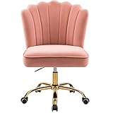Velvet Task Chair Home Office Chair Adjustable Swivel Rolling Vanity Chair with Wheels for Adults Teens Bedroom Study Room