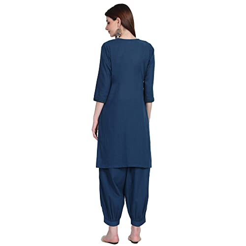 Image of Women Kurti Set With Salwar | Cotton Short Kurta