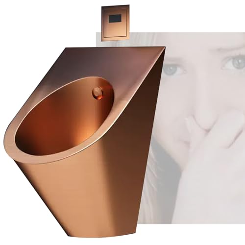 OTQEFTN Automatic Sensor Urinal, Wall-Mounted 304 Stainless Steel Urinal Splash-Proof, Male Sanitary Ware Public Toilet Urinal, for Schools, Public Places