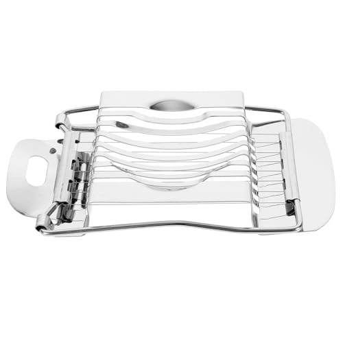 BEBEMOKO Multifunctional Egg Cutter Hand Held Egg Slicer for Precise Boiled Egg Cutting Kitchen Tool for Preparation and Serving