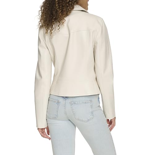 Levi's Women's Moto Jacket With Welt Pockets, Oyster, Small4