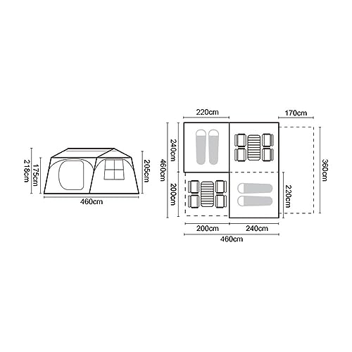 Carpa impermeable para camping y jardín cobertor exterior para senderismo y piscinas 2