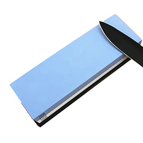 Kiaya Pedra de afiar Pedra de afiar com base de silicone antiderrapante Dual Grit 2000/5000 Watersto