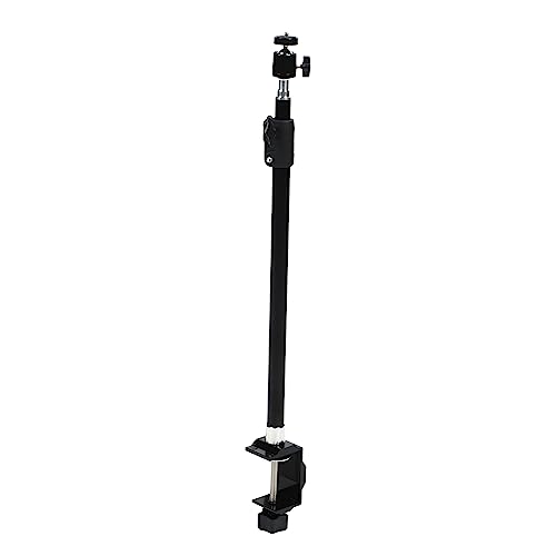 Image of ciciglow Desktop Light Stand, 62-94cm Adjustable Desk Mount Stand with 1 /4inch Ball Head Tabletop C Clamp for Live Streaming Photo Video Selfie