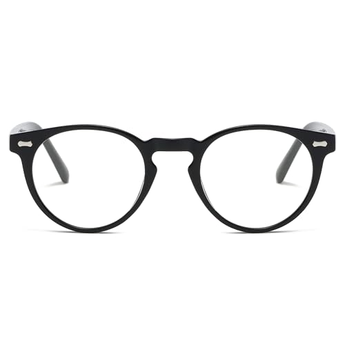 Image of Cyxus Blue Light Blocking Glasses Women Men Circle Round Chunky Retro Frame Eyeglasses for Computer Gaming 8238