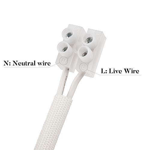 DiCUNO GU10 Lamp Holder with 15 cm Wire, 0.75 mm² x 150 mm GU10 Ceramic Base, Fire Protection GU10 Socket with Wire End Ferrule, VDE, 2A, 0-300W, 0-250V, 0-600°C, Set of 10