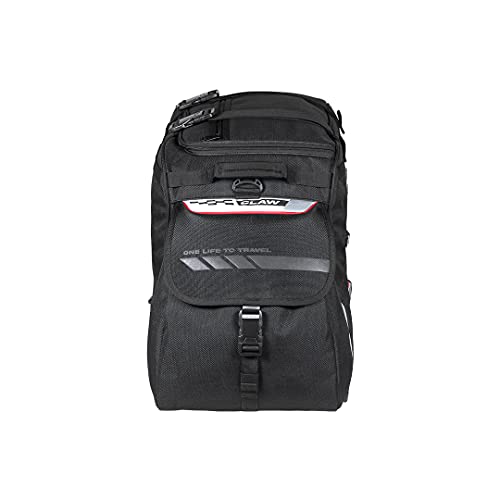 ViaTerra Claw Motorcycle Tail Bag (72L, Black) Free Outer Rain/Dust Cover; Id...