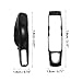 X AUTOHAUX 1 Set Gloss Black Car Remote Key Cover Key Fob ABS Case Cover Shell for Porsche Cayenne Panamera Macan