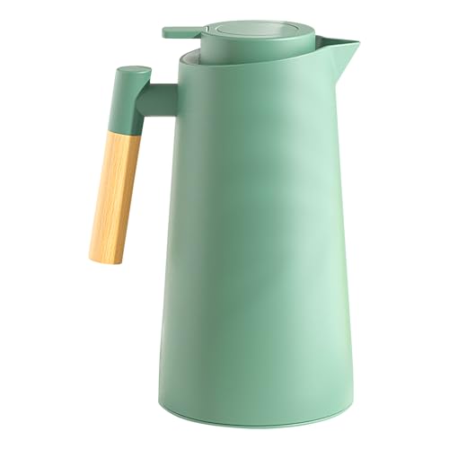 Fyrdyn Termo Café Aislado | Recipiente De Agua Caliente 1000ml Con Interior De Vidrio,Jarra Para Acampada Hogar Exteriores Restaurante