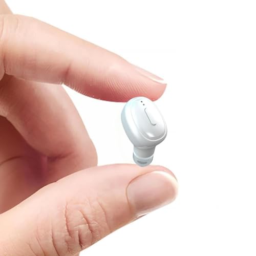 Image of Single Bluetooth Wireless Earbud, Mini Invisible in-Ear Wireless Bluetooth Headphone 12 Hours Super Long Battery Life Suitable for Sports Work and Sleep - White