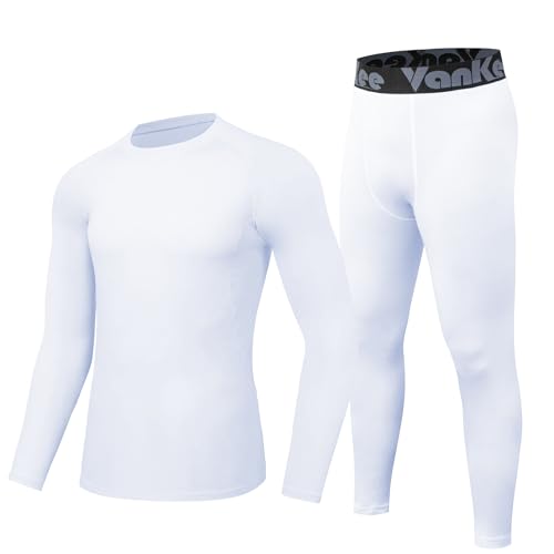VanKee Ropa Interior Térmica Hombre Termico Pantalones Secado Rápido Elasticidad Deportes Ropa Interior Funcional Termicos Invierno Conjuntos Térmico para Hombre para Running Esquí Ciclismo Viajar