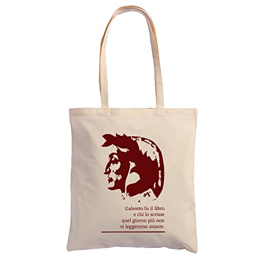 Hole Gadget S.r.l Shopping Tote Bag Aesthetic Dante Alighieri 100%...