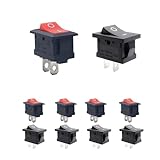 [ShuaWdk]ス イッチ、ミニ オンオ、フ ロッカース イッ、チ ピン 小型 オン/オフ、250V 6A ロッカートグル 、KCD1 スイ ッチ 配線済み ブラック 自動車、車用 、小 型ファン 、小 型家電ス イッチ、コーヒーポッ-10個パック (F)